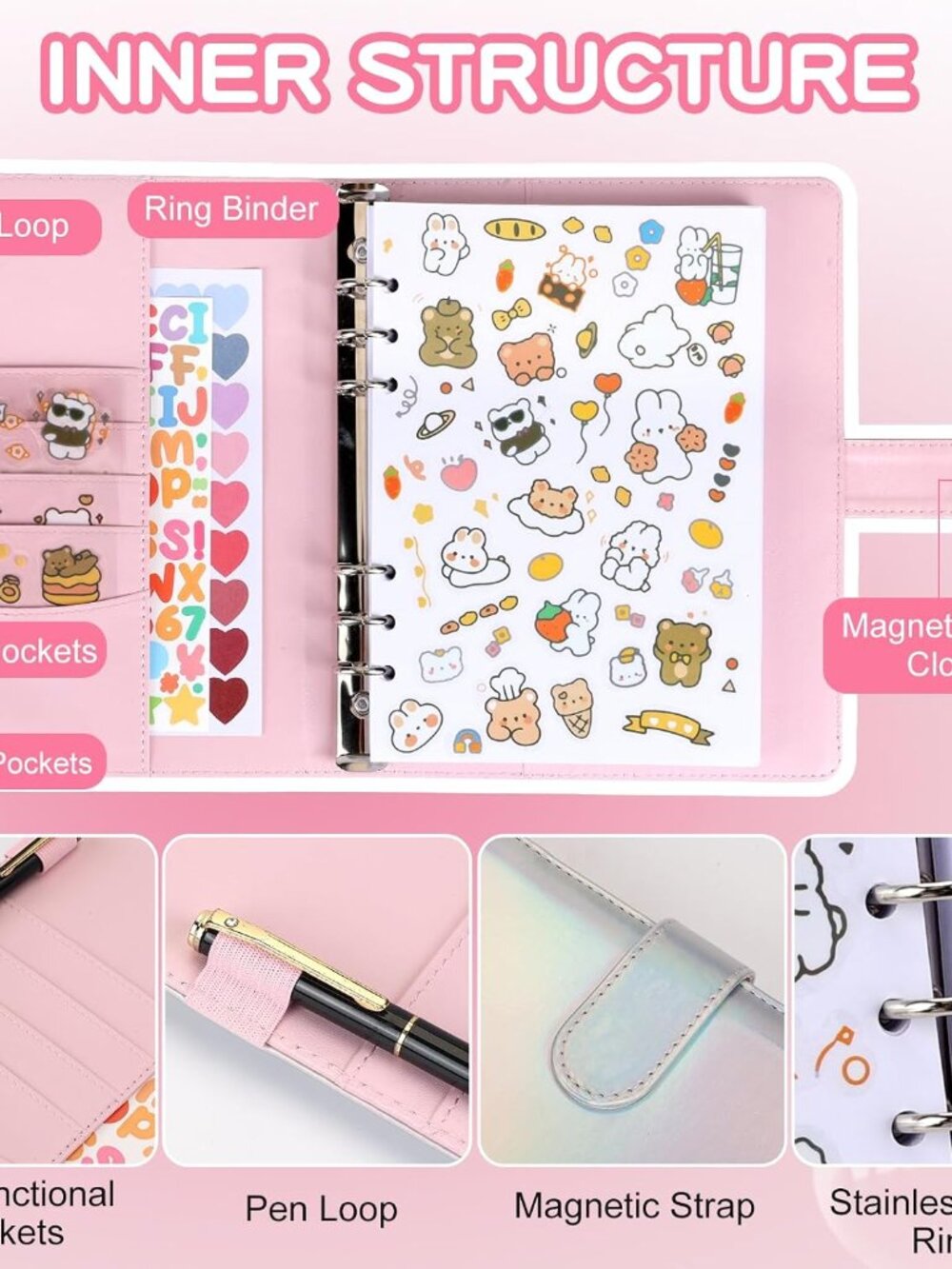 Reusable Sticker Book,Sticker Collecting Book,A5 Sticker Collecting Album - Picture 3 of 7